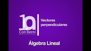 Vectores perpendiculares I Propiedades 6 [upl. by Geneva]