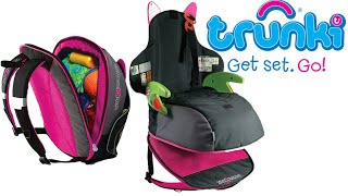 Trunki BoostApak  Travel Backpack amp Child Car Booster Seat  Tested [upl. by Yrrok]