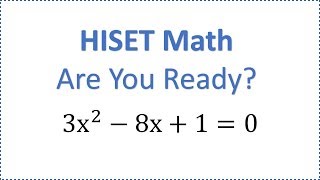 HISET MATH  Are You Ready [upl. by Jourdain]