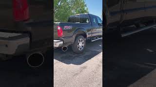 2015 f250 5” straight pipe 8” tip [upl. by Mcarthur]