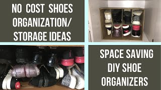 No cost shoes organization ideas  space saving shoe storage ideas  easy DIY shoe organizers [upl. by Gahan]