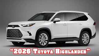 2026 Toyota Highlander LE Nightshade  2026 toyota highlander hybrid xle  2026 toyota highlander ev [upl. by Halford]