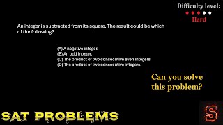 SAT Math Practice – Difficult Problems Explained StepbyStep 8 [upl. by Seiuqram]