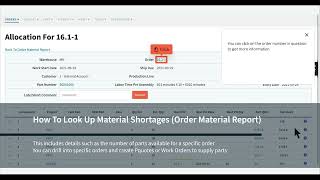 How To Look Up Material Shortages in Cetec ERP Order Material Report [upl. by Notlaw560]