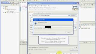 Adding an Eclipse project to SVN using subversive [upl. by Ttirrej]