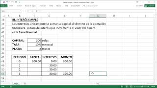 Calcular Interés Simple y Compuesto en Excel Parte 1 [upl. by Ahs]