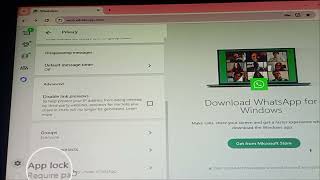 WhatsApp web lock settings [upl. by Lemaceon226]