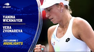 Yanina Wickmayer vs Vera Zvonareva Highlights  2023 US Open Round 1 [upl. by Siaht]