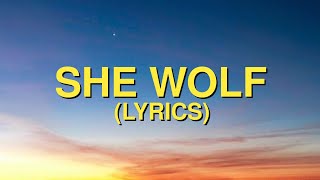 David Guetta ft Sia  She Wolf Lyrics [upl. by Kattie]