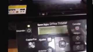 Como resetear impresora epson tx320f para reconocer los cartuchos [upl. by Christiane]