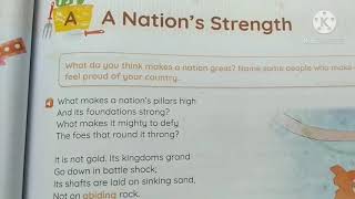 Class 7 English literaturepoem A Nations Strength by Gunjan Garg  Unit4 section A [upl. by Etnoval]