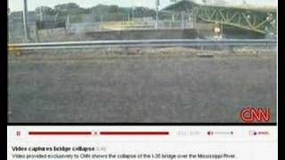 Video Footage of Minneapolis Bridge Collapse [upl. by Pearman]