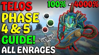 Telos Phase 4 amp Phase 5 Guide  ALL ENRAGES 100  4000  UP TO DATE 2022 [upl. by Suaeddaht388]