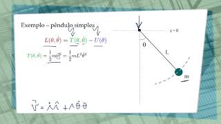 Mecânica Lagrangiana  o pêndulo simples [upl. by Lipkin]