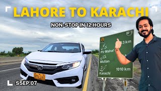 Lahore To Karachi in 12 Hours in HONDA CIVIC  Lahore to Karachi by car  Pakistan Road Trip S5EP07 [upl. by Unders]