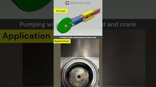 Pumping with connecting rod and crank mechanical engineering mechanism solidworks engenharia [upl. by Naehs321]