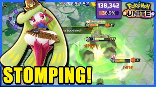 138000 DAMAGE THIS STOMP BUILD ON TSAREENA IS SO DEMONIC  Pokemon Unite [upl. by Layton]