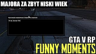 GTA V RPMAJORA ZA ZBYT NISKI WIEKPOMYŁKAPIES JOKERA5 KILLSPOLICJA BEZ BÓLUJANUSZ FM [upl. by Sairahcaz426]