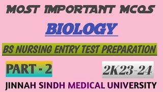 Bs Nursing Entry Test preparation  biology Mcqs [upl. by Eleazar]