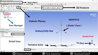 Design Modeler GUI  Ansys Design Modeler Tutorial  Lesson 1 [upl. by Solegna]