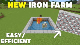 EASY and Efficient Iron Farm in Minecraft Bedrock 118 automatic [upl. by Llewej]