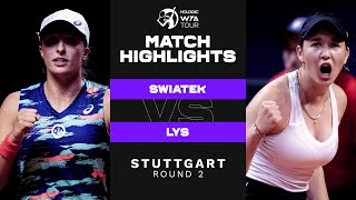 Iga Swiatek vs Eva Lys  2022 Stuttgart Round 2  WTA Match Highlights [upl. by Slen397]