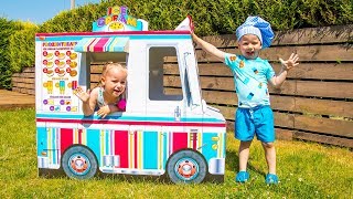 Gaby and Alex pretend Play with ICE CREAM TRUCK KIDS TOY [upl. by Dripps]