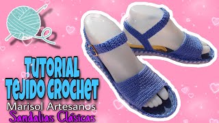 TEJIDO A CROCHET SANDALIAS PASO A PASO ZAPATOS TEJIDOS [upl. by Akelahs409]