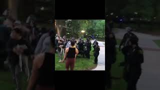 Police clear proPalestinian encampment at University of Michigan [upl. by Linad]