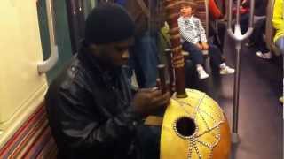 Kora demonstration in the metro of Paris [upl. by Hadleigh202]