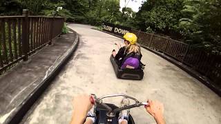 Sentosa Island Skyline Luge  Mario Kart Battle [upl. by Ymot]