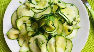 Easy amp Delicious DETOX Zucchini Marrow Salad for weight loss in Apple Vinegar  Raw Food Recipes [upl. by Yasmine]