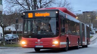 Bussar mellan Årsta torg och Årstaberg bussarna i videon är Man Lion’s city och Scania Omnilink [upl. by Eem]