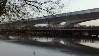 The HS2 viaduct A close up And the robot guard leaps into action [upl. by Onaicram187]