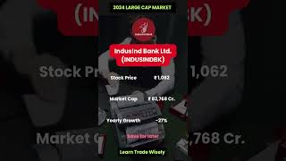 Large Cap Stocks  Indusind Bank Ltd  2024  Part 44 [upl. by Chevy]