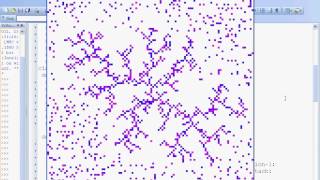 Diffusionlimited aggregation Brownian tree simulation in Python [upl. by Fugazy]