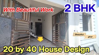 20X40 HOUSE PLAN  20 BY 40 HOUSE DESIGN  20 × 40 Home Design with car parking  800sq ft house [upl. by Rusticus]