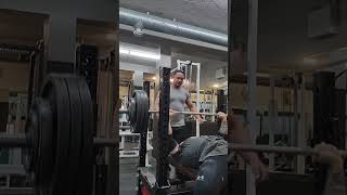 375 lb bench press at 225 lbs bodyweight benchpress bench gym [upl. by Letnahs]