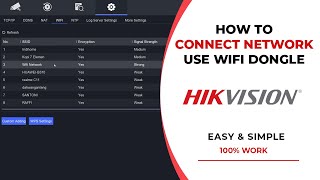 Hikvision DVR Wifi Setup  Hikvision DVR Wifi Dongle Connect [upl. by Aglo]