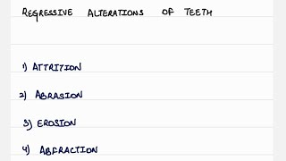 Regressive alterations of teeth [upl. by Zacherie]