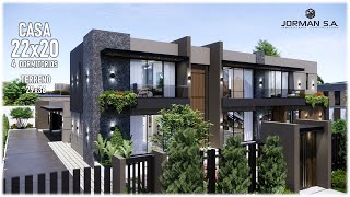 Modern House Design with 4 Bedrooms Family Home  22x20m 2 Storey  Jorman HomeDesigns [upl. by Lamrert628]