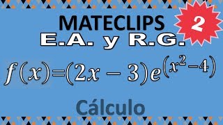 EA y RG de funciones  Función exponencial  Segundo ejemplo [upl. by Proud]