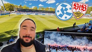 STADTDERBY 💪 KICKERS FANS MIT PYRO 🔥 SV Stuttgarter Kickers vs VfB Stuttgart II  Stadionvlog 🏟⚽️ [upl. by Gruber]