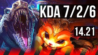 RENEKTON vs GNAR TOP  726  KR Challenger  1421 [upl. by Lemmy]