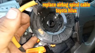 how to replace airbag spiral cable toyota hilux [upl. by Onimixam]