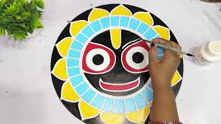 Lippan Art Design  How To Make Lippan Art  Jagannath Lippan Art Design [upl. by Gine576]