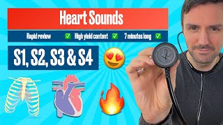 Heart sounds for beginners 🔥 🔥 🔥 S1 S2 S3 amp S4 heartsounds [upl. by Dayle]