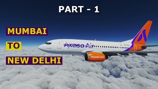 AKASA AIR FIRST FLIGHT  MUMBAI TO DELHI LIVE ATC FlyEte Pro [upl. by Amalia]