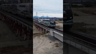 Metrolink crossing the Santa Ana river to Oceanside [upl. by Nevil]