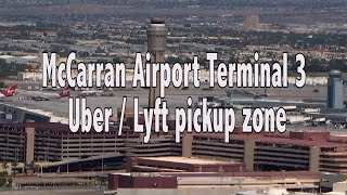 McCarran Airport Terminal 3  Las Vegas Uber Lyft Rideshare Pickup zone [upl. by Elicia]